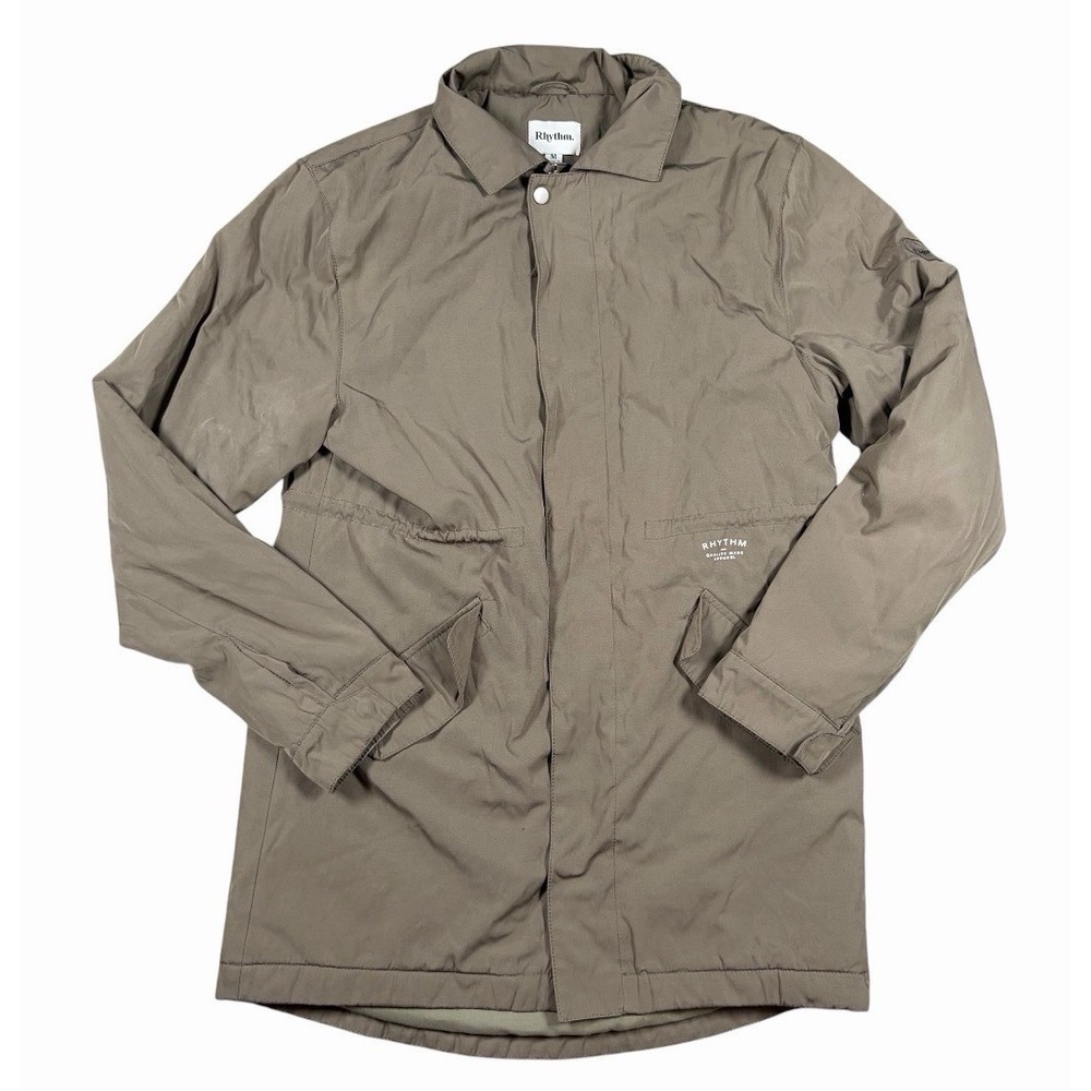 Rhythm Men's Fleece Lined Jacket Medium Tan Huckberry Full Zip